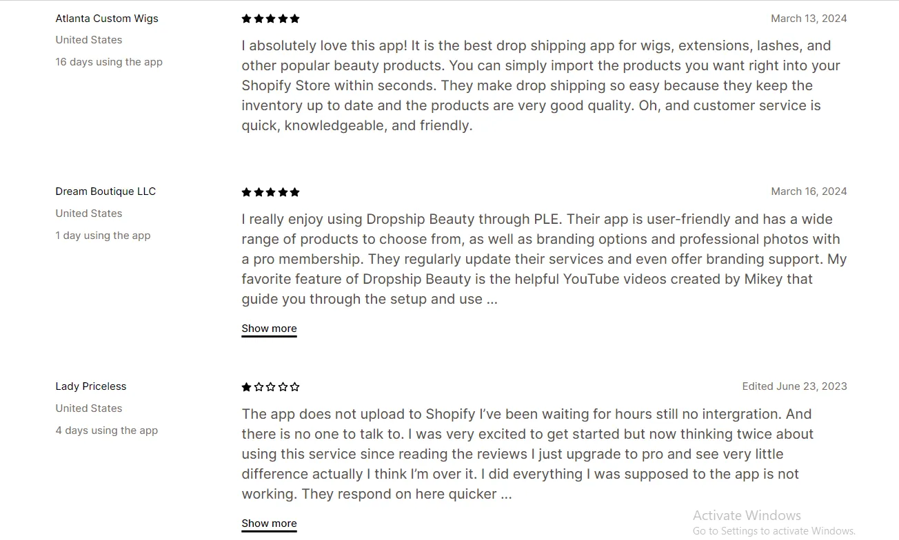 Customer Reviews & Feedback - the Dropship Beauty 